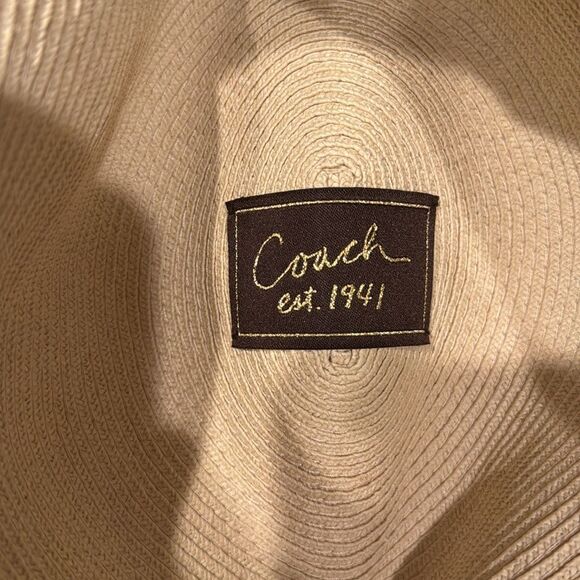Coach Straw Cloche Bucket Hat M/L  in EUC - Picture 4 of 6